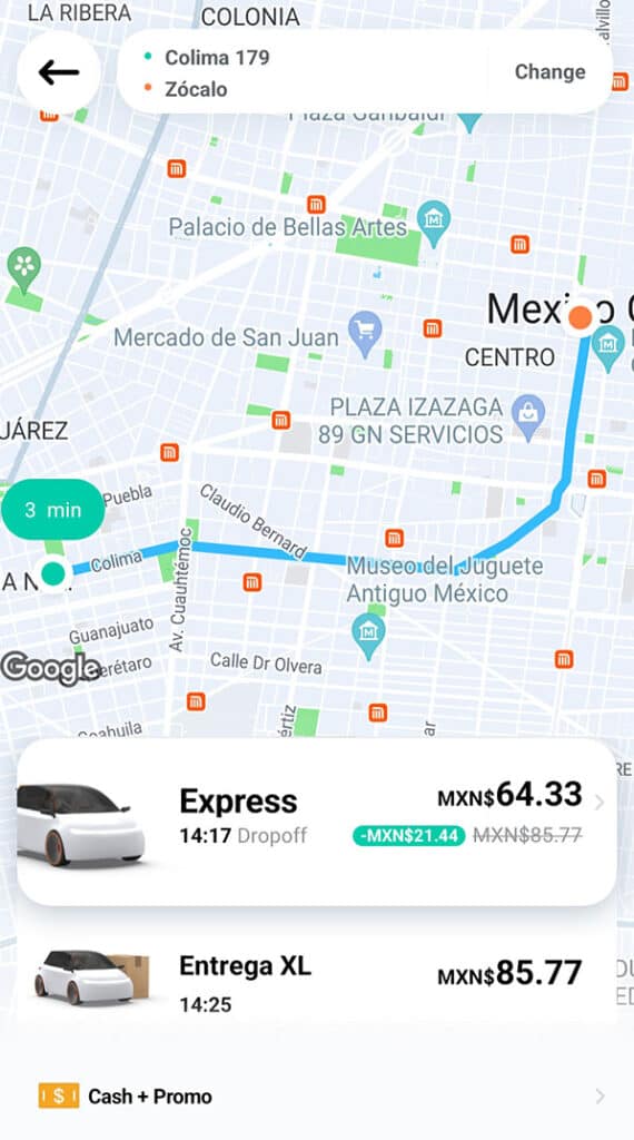 DiDi is an excellent alternative to Uber in Mexico City and is usually a bit cheaper.